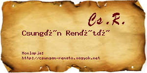 Csungán Renátó névjegykártya