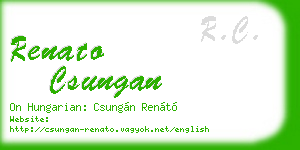renato csungan business card
