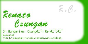 renato csungan business card